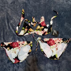 NWT Bikini Top & Bottoms Swim Beach Floral Set 6